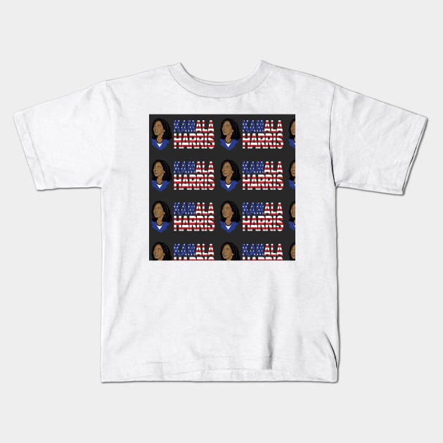 Kamala Harris Black Kids T-Shirt by Sandra Hutter Designs